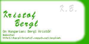 kristof bergl business card